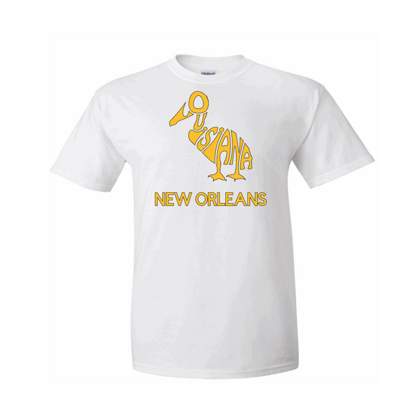 Louisiana state pelican New Orleans t-shirt.
